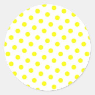 Add Your Favorite Color to Yellow Polka Dots Classic Round Sticker