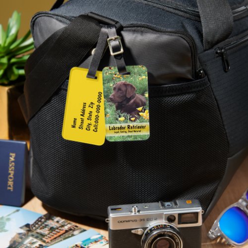 Add Your Favorite Custom Family or Pet Photo  Luggage Tag