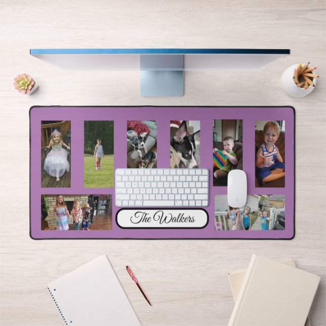 Add Your Favorite Family Photos to this  Desk Mat (Office 1)