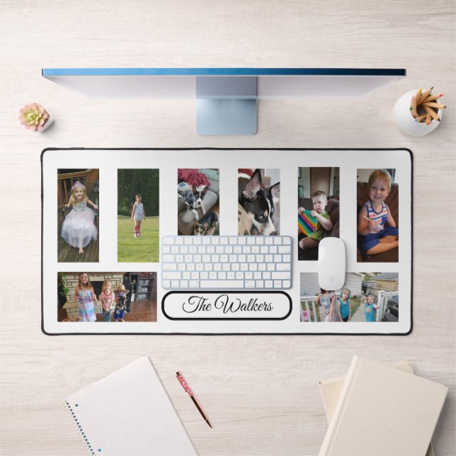 Add Your Favorite Family Photos to this  Desk Mat (Office 1)