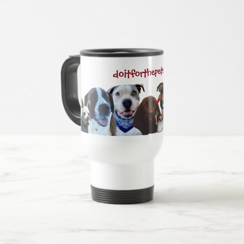 Add your favorite pet photos  message mug1r travel mug