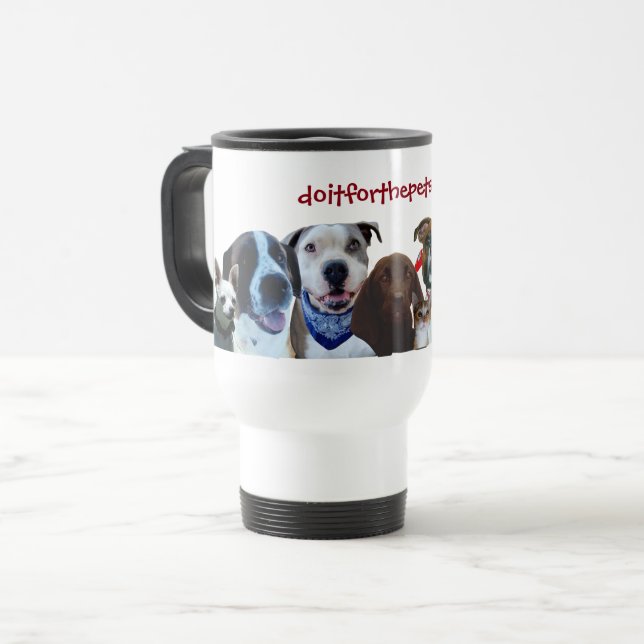 Add your favorite pet photos / message mug1r travel mug (Front Left)