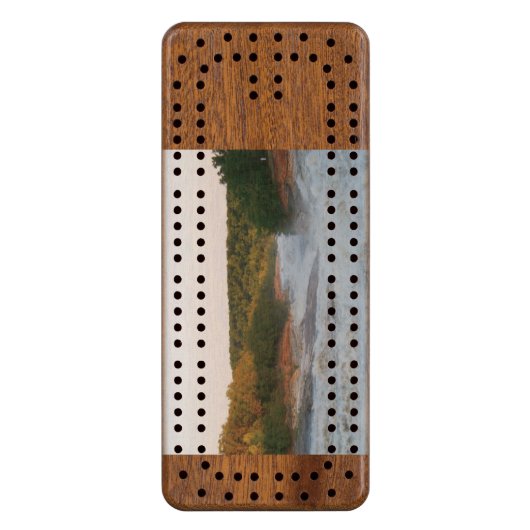 Add your favorite photo / message / logo cribbage board (Front Vertical)