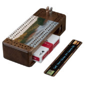 Add your favorite photo / message / logo cribbage board (Angled)