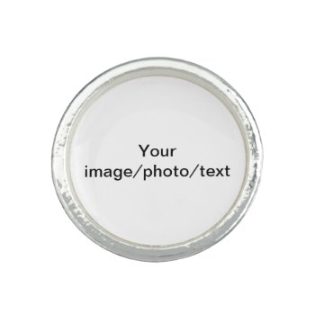 Add Your Favorite Photo Or Drawing  And/or Text Ring by artistjandavies at Zazzle