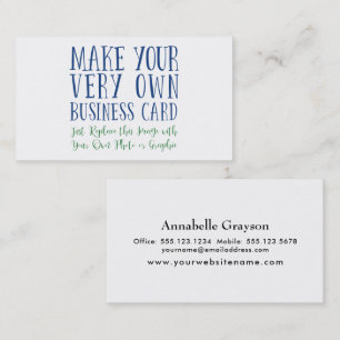 Add Your Favorite Photo or Image to the Front Business Card