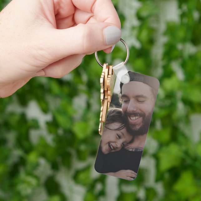 Add your Favorite Photo to this Father's Day Keychain (Hand)