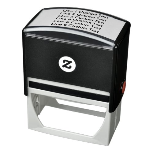 Add your favorite Text Business 6 Lines Self_inking Stamp