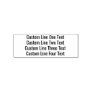 Add your favorite Text - Four Lines Sans Serif Self-inking Stamp