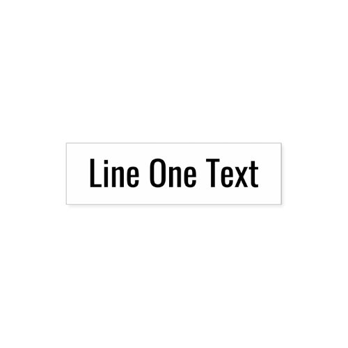 Add your favorite Text _ One Line Sans Serif Font Self_inking Stamp