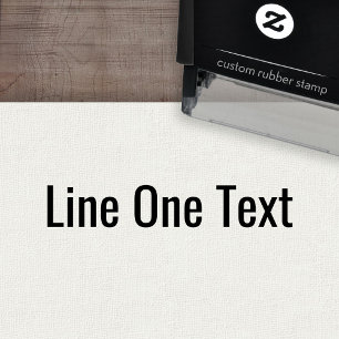 Add your favorite Text - One Line Sans Serif Font Self-inking Stamp