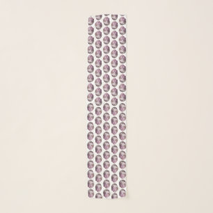 Add Your Floating Head Photo - Small Pattern White Scarf