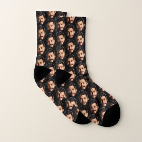 Add Your Funny Face Photo Pattern Personalized  So Socks