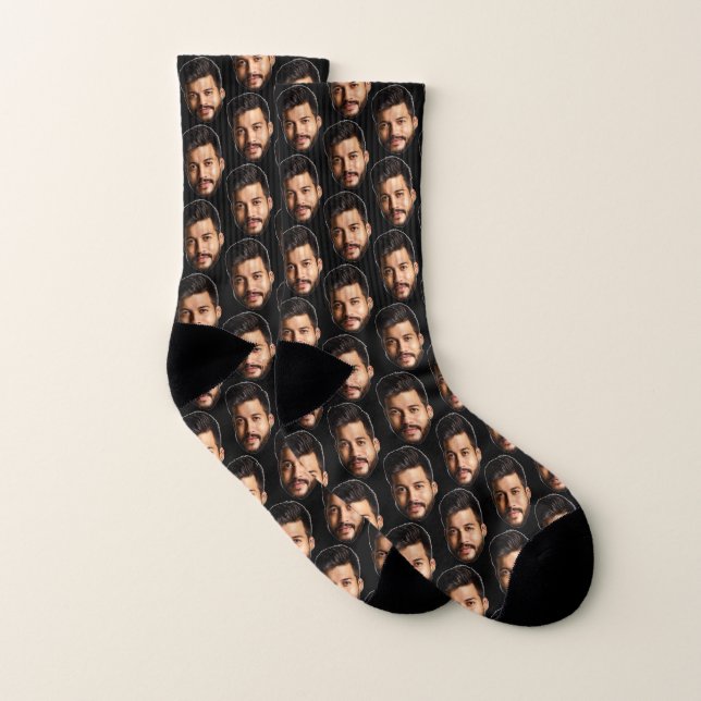 Add Your Funny Face Photo Pattern Personalized  So Socks (Pair)