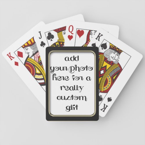 Add Your Goat photo Black Frame Bicycle Play Poker Cards