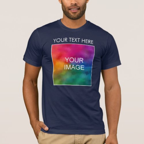 Add Your Image Logo Text Mens Bella Canvas T_Shirt
