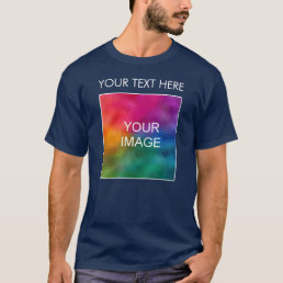 Add Your Image Logo Text Men&#39;s Double Sided T-Shirt