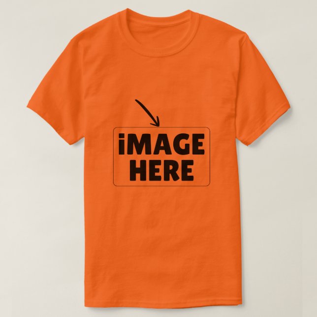 Add Your Image or Design Custom Orange  T-Shirt (Design Front)