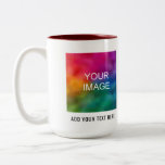 Add Your Image Photo Business Logo Text Template Two-Tone Coffee Mug<br><div class="desc">Add Image Photo Business Logo Text Create Your Own Name Elegant Trendy Template Two-Tone Coffee Mug.</div>