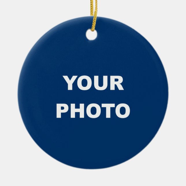 Add Your Image Photo Logo Ceramic Ornament (Front)
