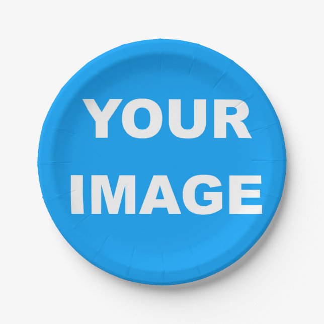 Add Your Image Photo Logo Paper Plates (Front)