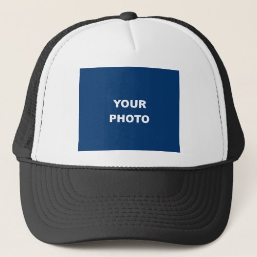 Add Your Image Photo Logo White and Black Trucker Hat