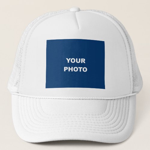 Add Your Image Photo Logo White Trucker Hat