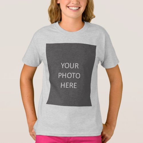 Add Your Image Photo Picture Logo Ash Grey T_Shirt