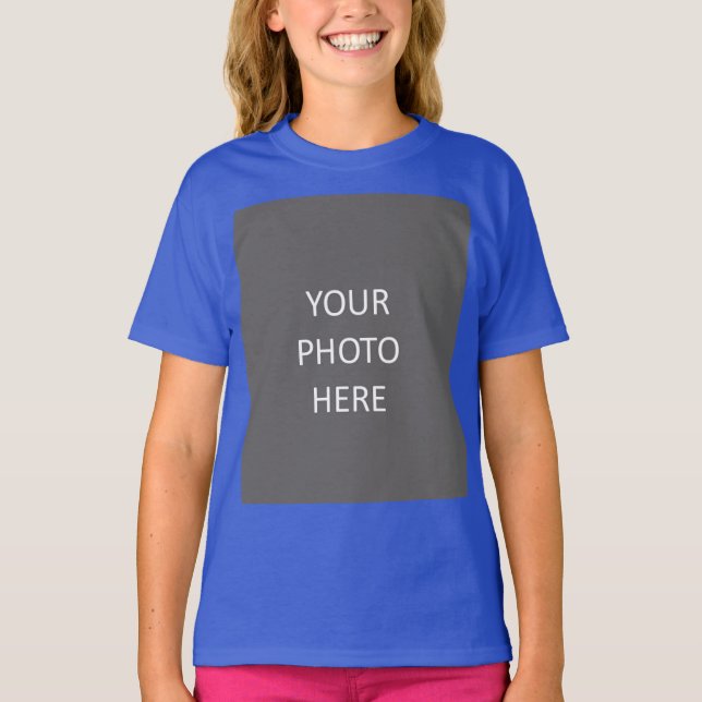 Add Your Image Photo Picture Logo Deep Royal Blue T-Shirt (Front)