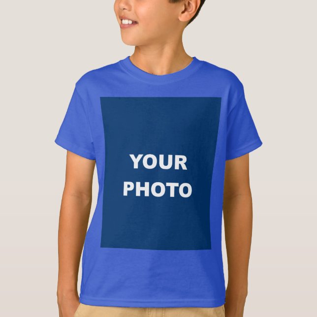 Add Your Image Photo Picture Logo Deep Royal T-Shirt (Front)