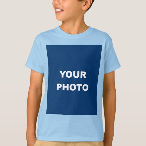 Add Your Image Photo Picture Logo Light Blue T_Shirt