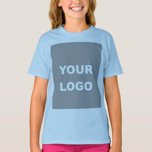 Add Your Image Photo Picture Logo Light Blue T_Shirt