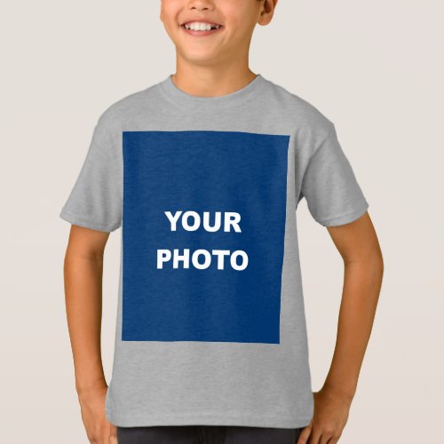 Add Your Image Photo Picture Logo Light Steel T_Shirt