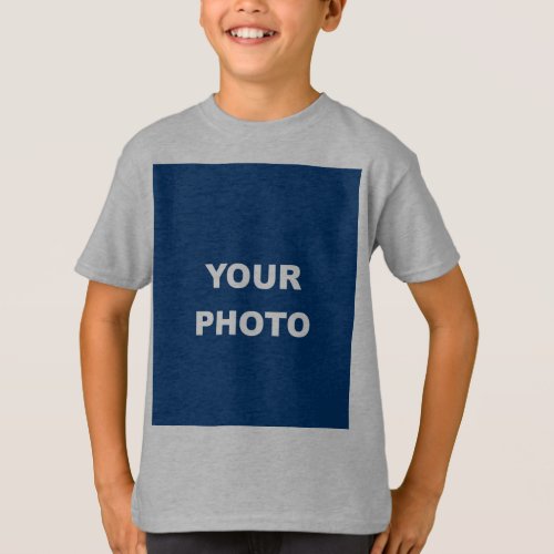 Add Your Image Photo Picture Logo Light Steel T_Shirt