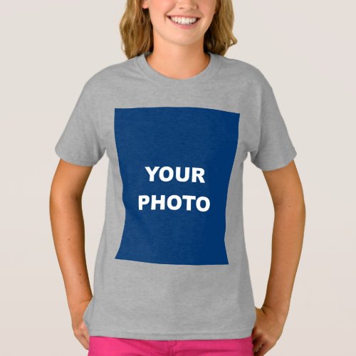 Add Your Image Photo Picture Logo Light Steel T_Shirt