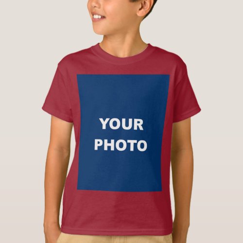 Add Your Image Photo Picture Logo Maroon T_Shirt