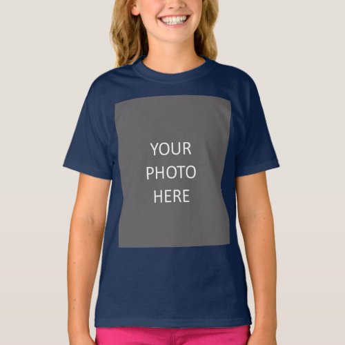 Add Your Image Photo Picture Logo Navy Blue T_Shirt