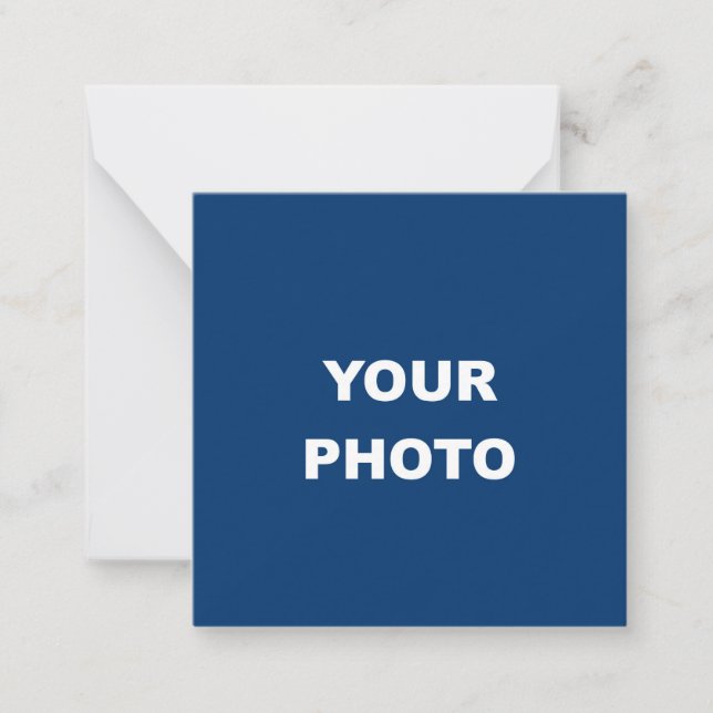 Add Your Image Photo Picture Logo Note Card (Front)