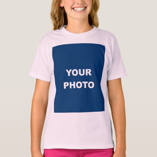 Add Your Image Photo Picture Logo Pale Pink T_Shirt