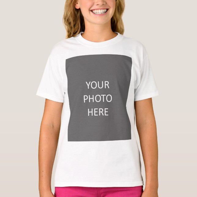 Add Your Image Photo Picture Logo White T-Shirt (Front)