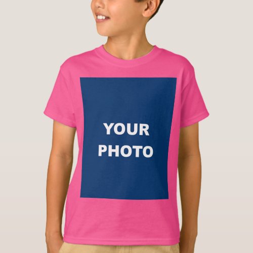 Add Your Image Photo Picture Logo Wow Pink T_Shirt