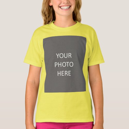 Add Your Image Photo Picture Logo Yellow T_Shirt