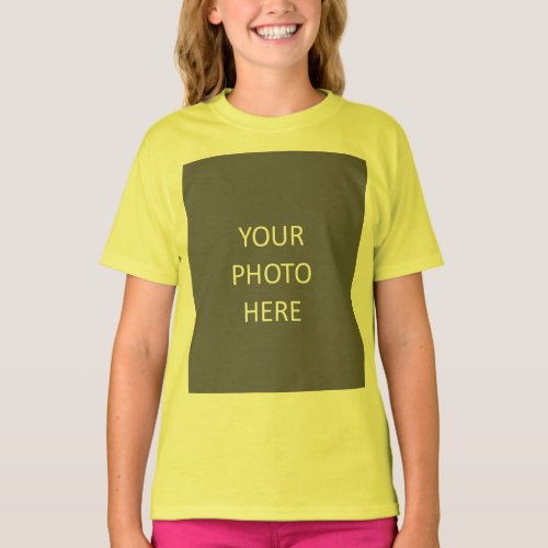 Add Your Image Photo Picture Logo Yellow T_Shirt