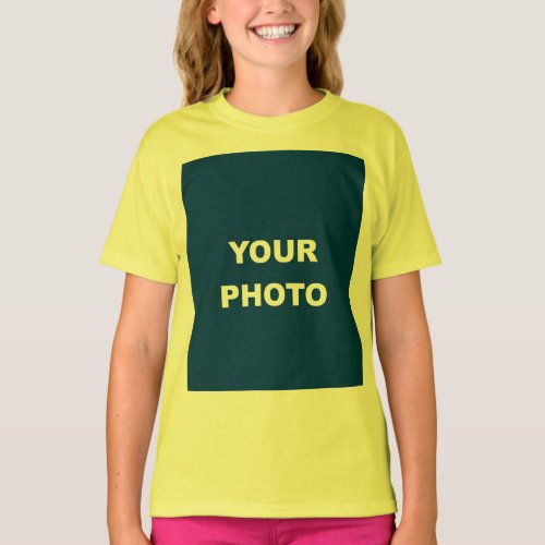 Add Your Image Photo Picture Logo Yellow T_Shirt