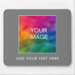 Add Your Image Photo Text Business Logo Template Mouse Pad<br><div class="desc">Add Your Image Photo Text Business Logo Template Gray Mouse Pad.</div>