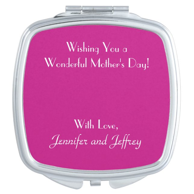 Add Your Image, Text, Mothers Day Compact Mirror (Front)