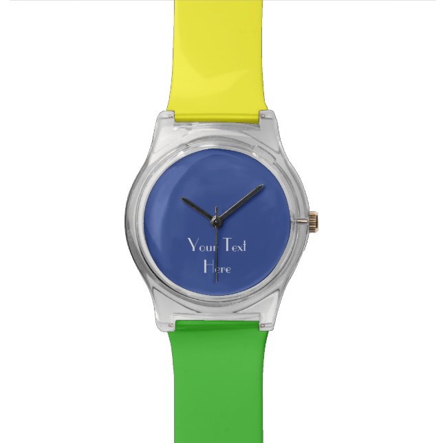 Add Your Image, Your Text, Custom FUN Wrist Watch (Close Up)