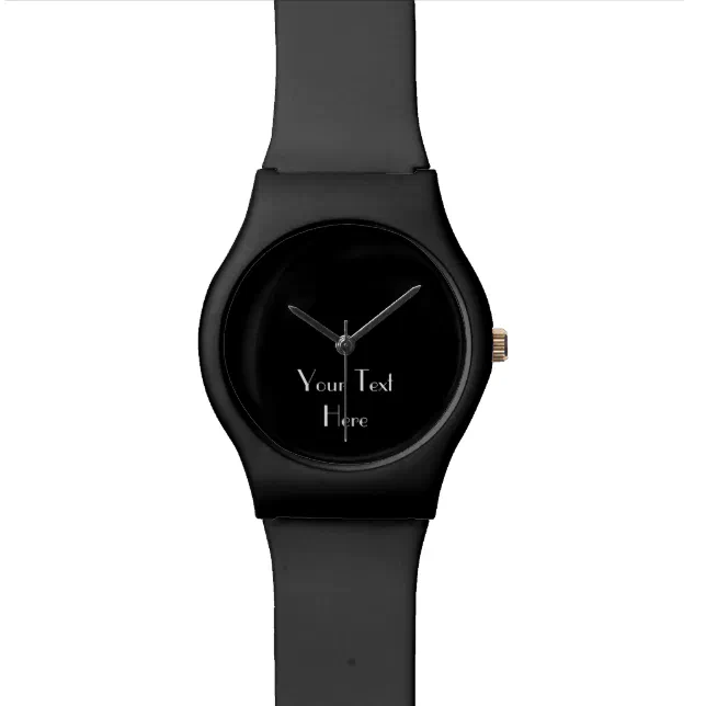 Add Your Image, Your Text, Custom Watch | Zazzle