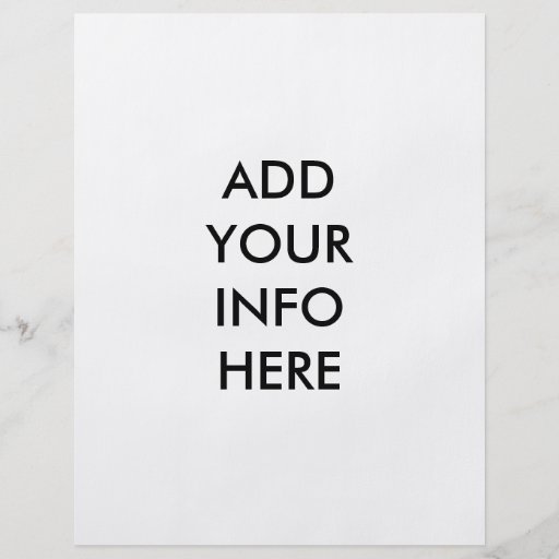 Add your info here flyer | Zazzle
