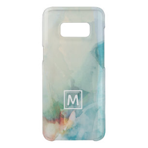Add Your Initial   Aversion - Blue Watercolor Uncommon Samsung Galaxy S8 Case